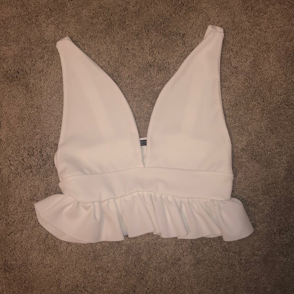 White crop top